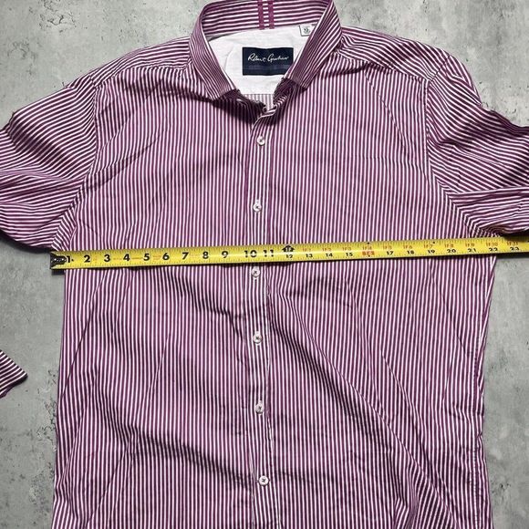Robert Graham Modern Americana Premium Stripe Shirt Mens XL Red Fitted Flip Cuff - Picture 11 of 12